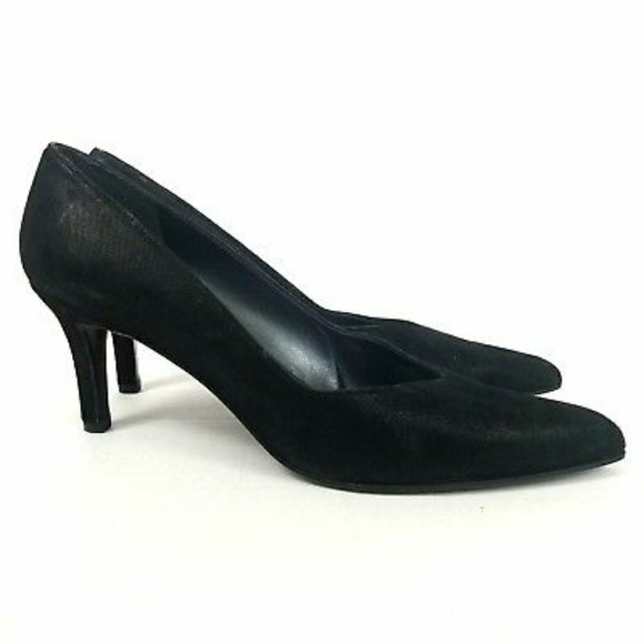 Stuart Weitzman Heels 9.5AA Pumps Black Classy - Picture 5 of 8